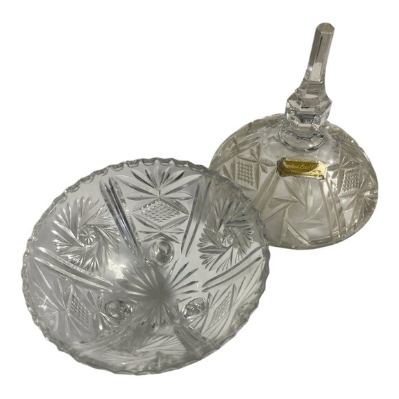 Vintage West Germany Lead Crystal Covered Dish with Lid – Handcut Heavy Crystal - Picture 2 of 4